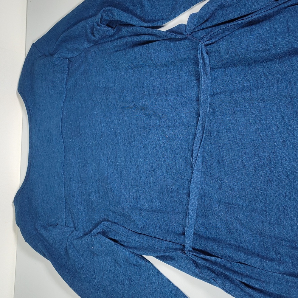 NWT Joules Ariella blue cotton tie-waist t-shirt dress v-neck 3/4 sleeve size 8 - Picture 7 of 13